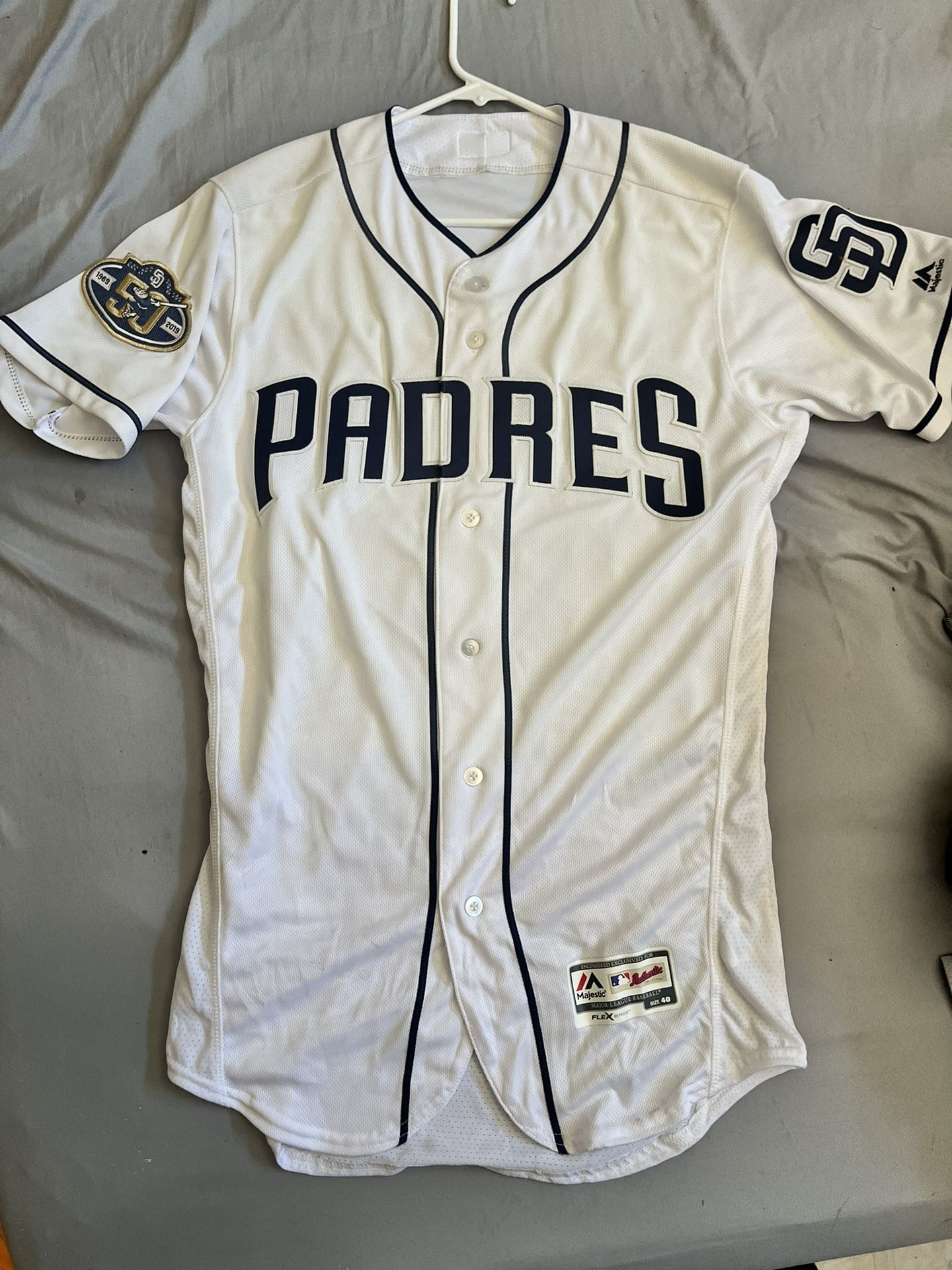 Majestic Men's MLB San Diego Padres Authentic On Field Flex Base Jersey Gray main image 0