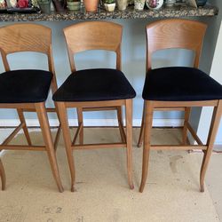 Set Of Three A. Sibau Bar Stools