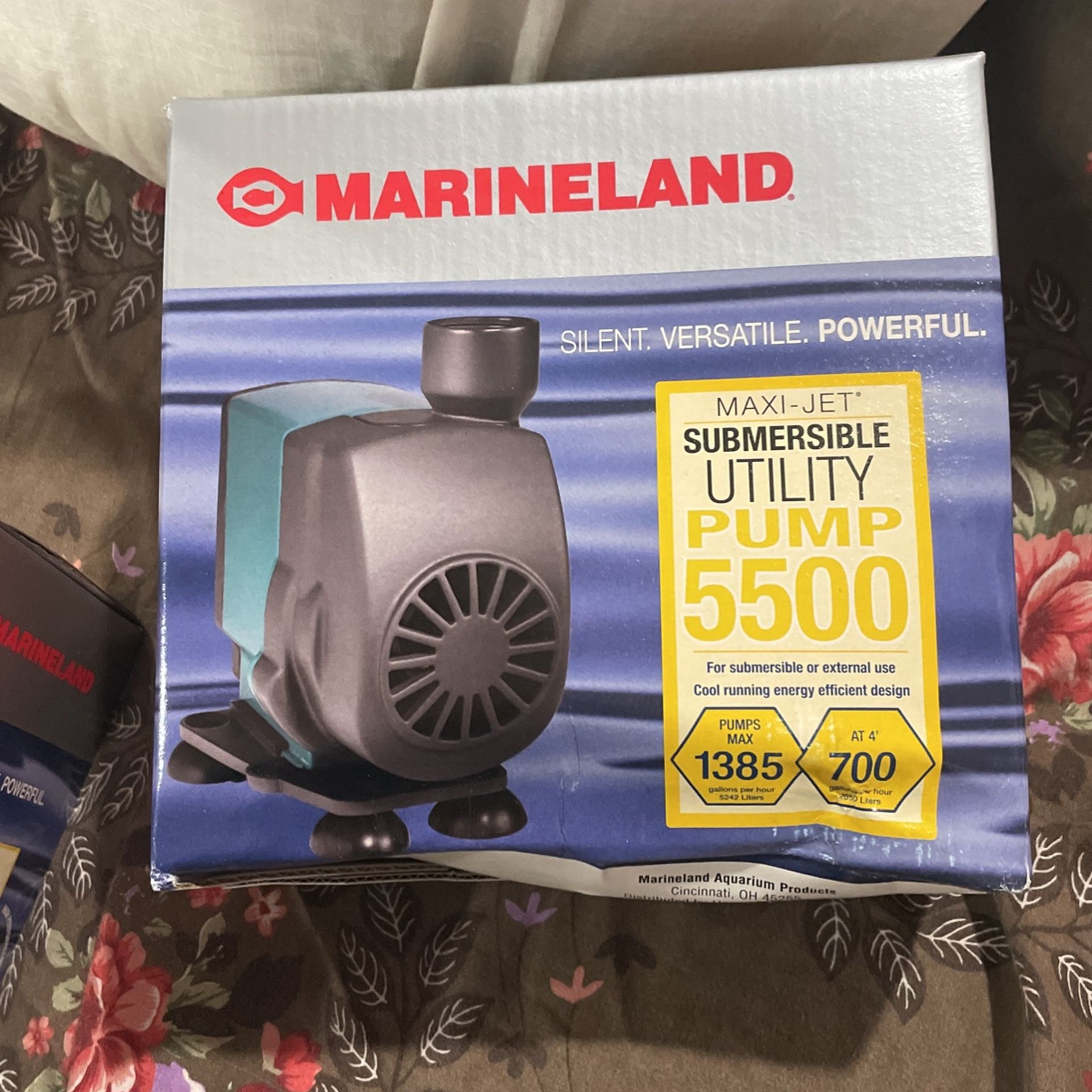 "Marineland NJ5500 Maxi-Jet Submersible Utility Pump, 75-Watt, 1385 GPH"