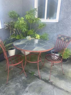 Cast Iron Table And Chairs Outside Patio Set