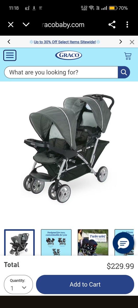 Graco Double Stroller Open Box Never Used $85 Pick Up Only Bonanza And Lamb