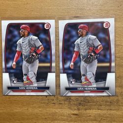 2023 BOWMAN IVAN HERRERA 2 CARD ROOKIE LOT 