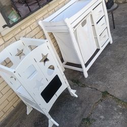 Baby Changing Table, Plus Toddler Kitchen Helper Playground 