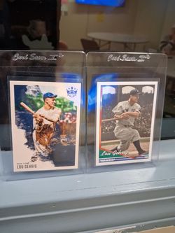 VINTAGE LOU GEHRIG 2  YANKEE CARDS