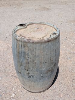Antique 56 Gallon Oil Barrel Drum Galvanized Steel Magnolia Petroleum Co Metal