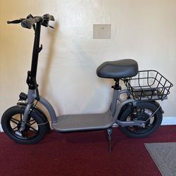 Electric scooter with seat