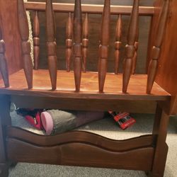 Solid Wood Swivel Baby Cradle