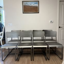 Restoration Hardware 8 Dining Chairs