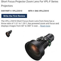 Sony Projector Lens MODEL VPLL-Z3010