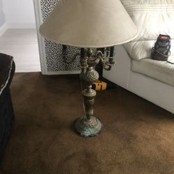 Brass Lamp Marble Base 