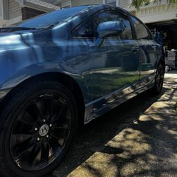 2010 honda civic blue sedan