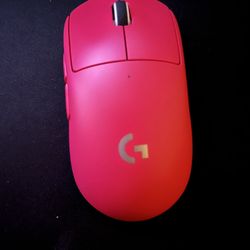 Pink Logitech Gpro Super light Mouse 