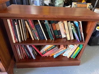 Wood Bookcase Two-Shelf Bookshelf - 2 available