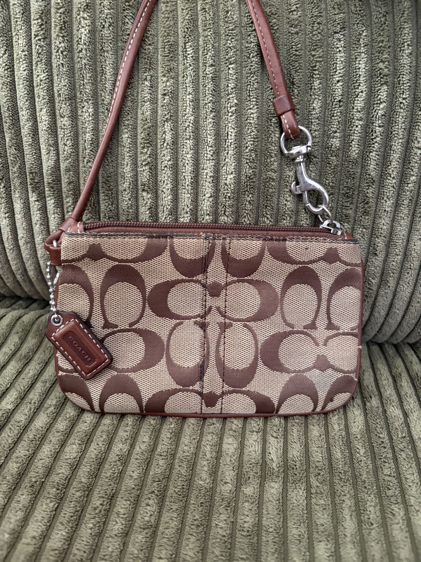Light Brown Coach Wristlet