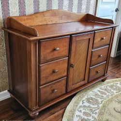 Changing Table Solid Wood Nursery Cabinet