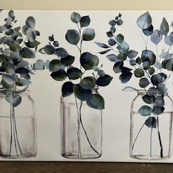 Eucalyptus in jars painting