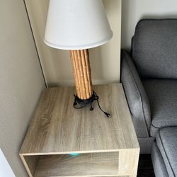 Wood Lampshade With Table