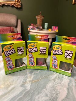 3 Crayola Goo Less-Mess DIY Mini Goo Can 3-Pack