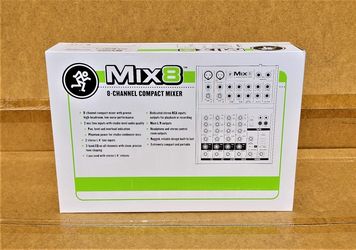 Mackie Compact 8 Channel Mixer XLR 1/4" RCA Inputs Mix8 Mixboard Karaoke DJ Live 🚨 Payment Options Available 🚨 No Credit Needed 🚨 