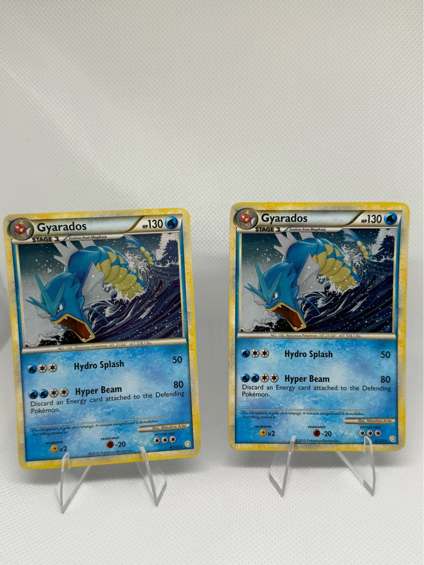 X2 Gyarados 4/123 HeartGold SoulSilver Rare Holo Pokemon TCG LP/NM