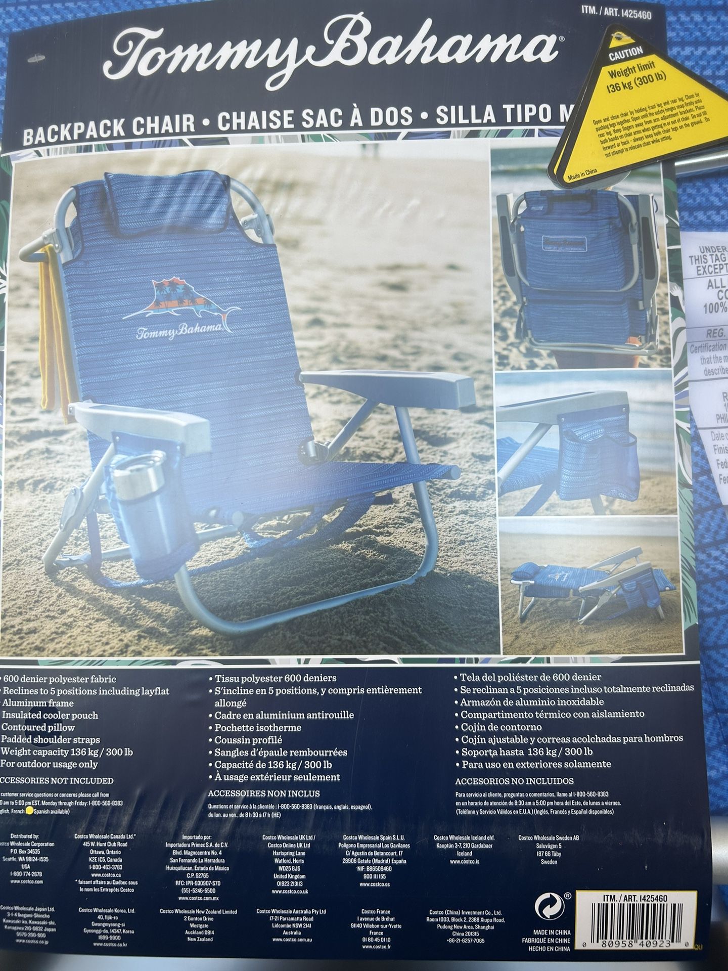 Tommy Bahama Backpack Beach Chair 