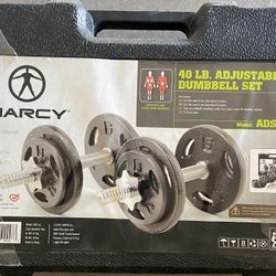 Adjustable Bench With Weights and Barbell