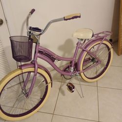Brand New Beach Cruiser With Basket And Cup Holder