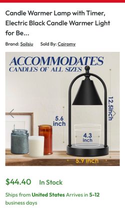 Candle Warmer Lamp with Timer