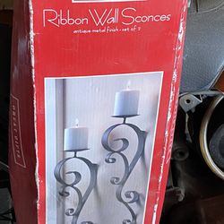 Ribbon Wall Candle Holder