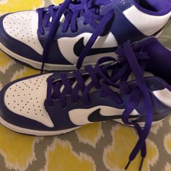 Purple And White Dunks 