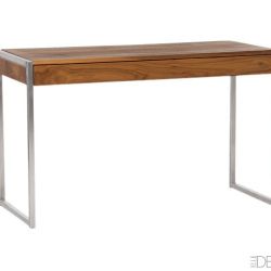 Solid Wood And Stainless Steel Desk With Keyboard Tray 50" w. x 22" d. x 30" h.,