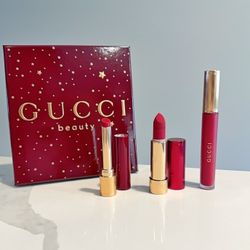 Gucci Rosso Ancora Lipstick Set MSRP $110 ($147 Value)