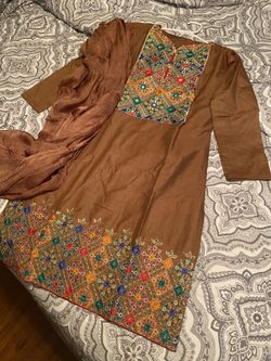 Brand New Brown/copper Pakistani Suit
