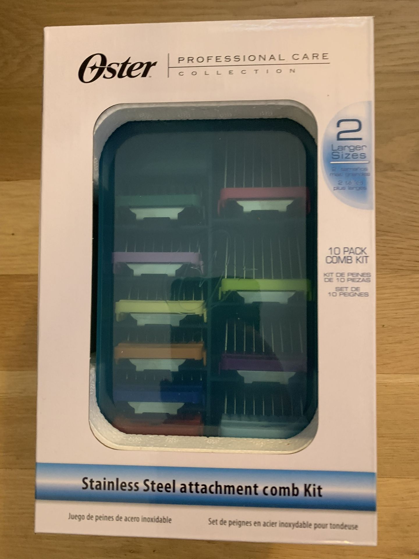 Oster 10-Piece Stainless Steel Pet Clipper Guide Comb Kit