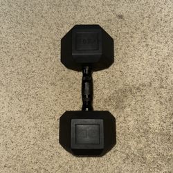 CAP 40lb Coated Hex Dumbbell Weight With Black Handle