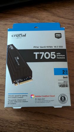 Crucial T705 2TB nvme SEALED $300