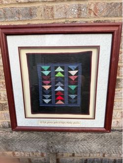 Quilt lovers frame, "If life gives you scraps make quilts"