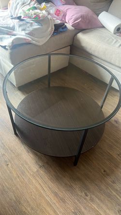 Round Glass Top Coffee Table