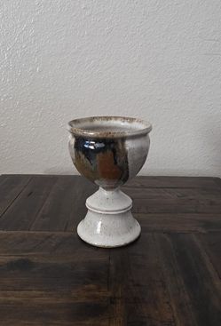 Rustic Boho Pottery Goblet  