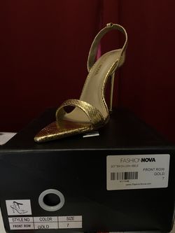 Front Row Gold Heels