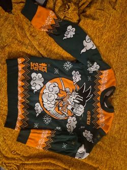 Dragon Ball Z Men's Kid Goku On Cloud Nimbus Ugly Sweater