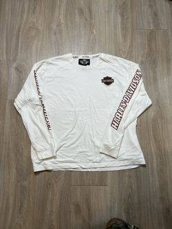 White Harley Davidson, long T-shirt