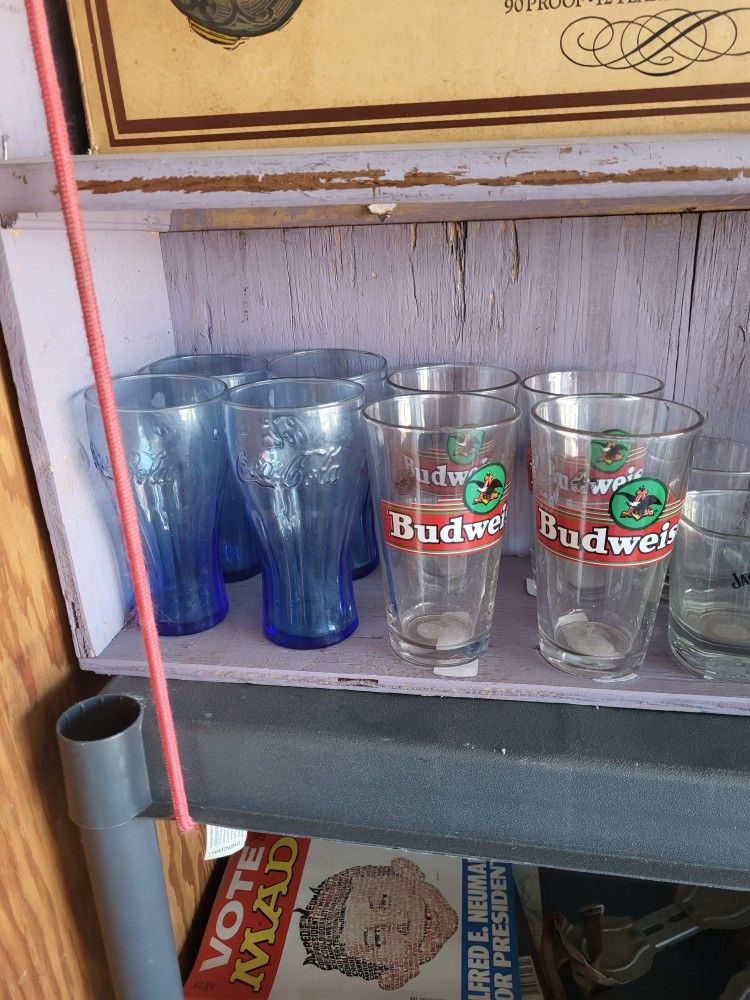Coke And Bud Glasses