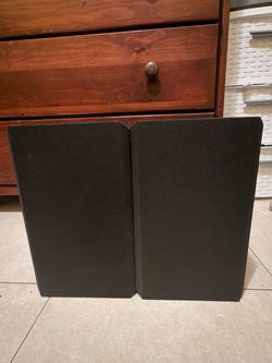 Pair of Black Bookshelf Speaker Grilles