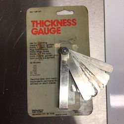 Thickness Set, 26-blades,decimal / metric Sizes, Flat Leaves