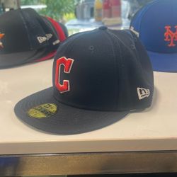 New Era Fitted Baseball Cap Cleveland Indians 7 3/4