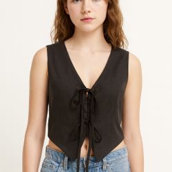 Universal Thread Black Lace-Up Vest – Size XS (New with Tags)