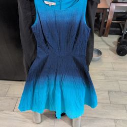 Issa London Spray Paint Dress in a blue ombre color. 