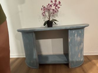 One of a kind console table Blue Distressed