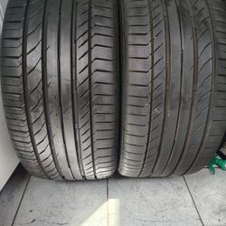 Par De Llantas Usadas 95% De Vida Una 2023 Una 2024 Continental Contisportcontact 5 Ssr Runflat 255/35/R/19 Y